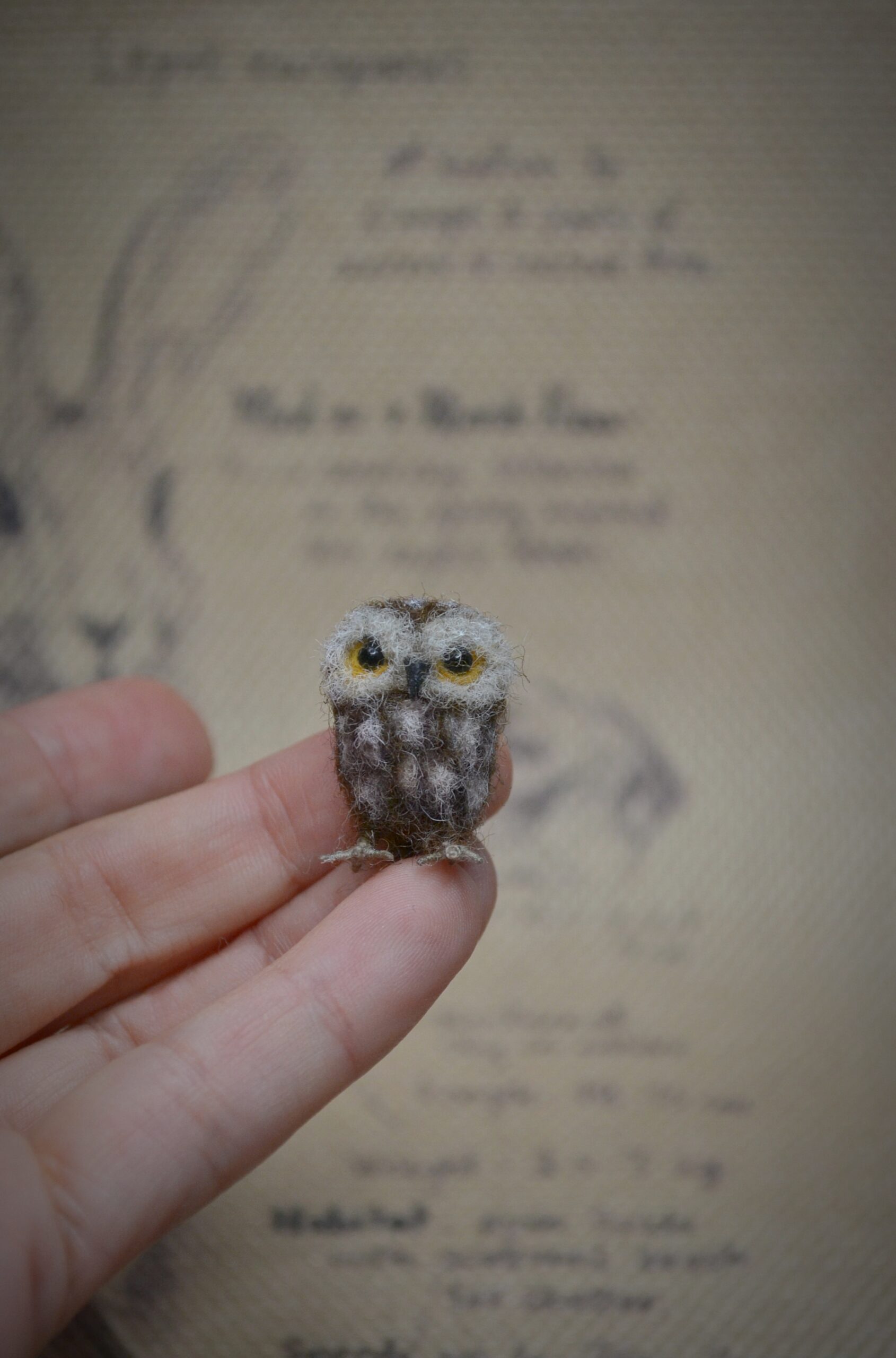 Owlet Needle Felted Miniature - Image 2