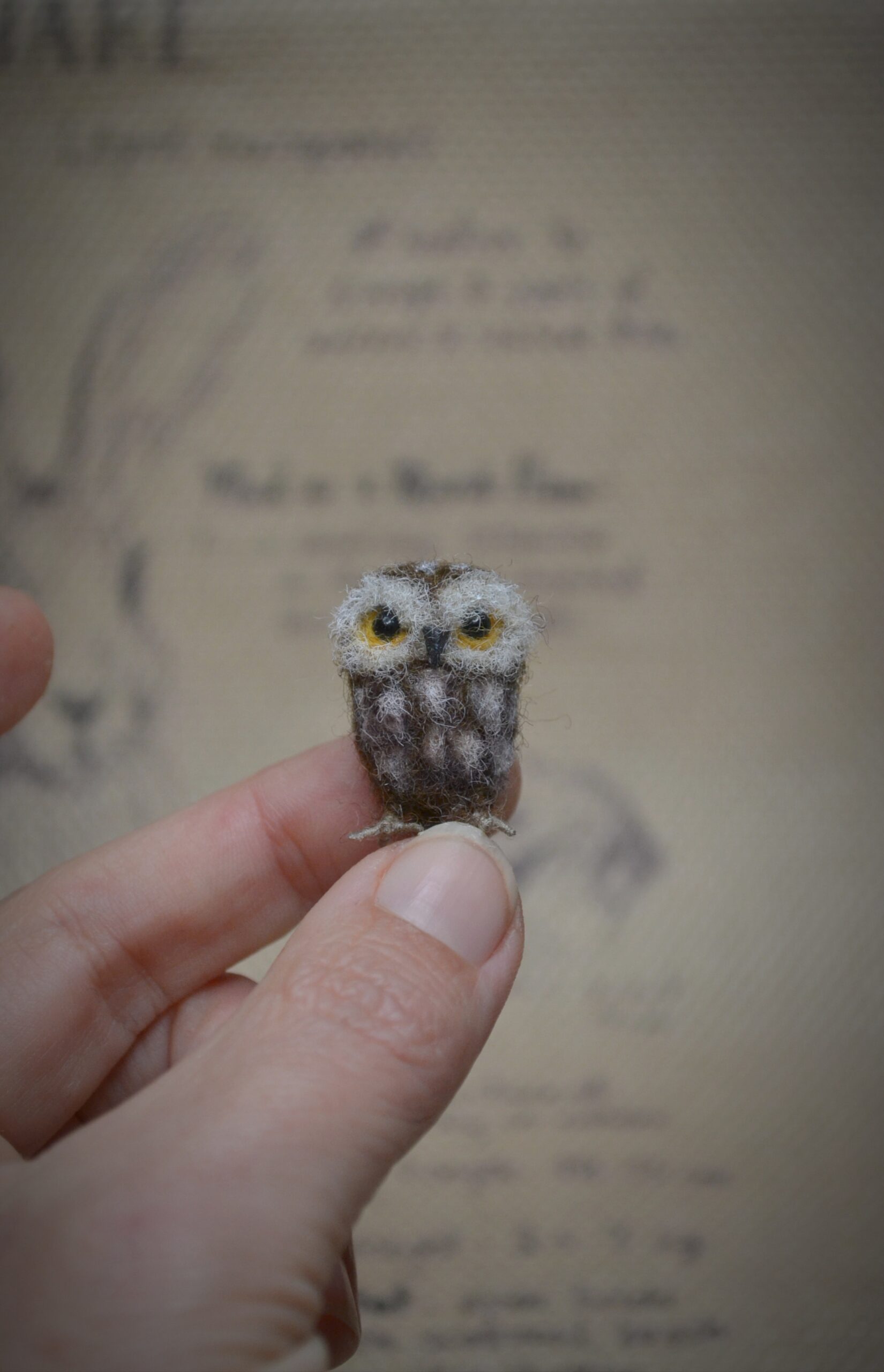 Owlet Needle Felted Miniature - Image 7