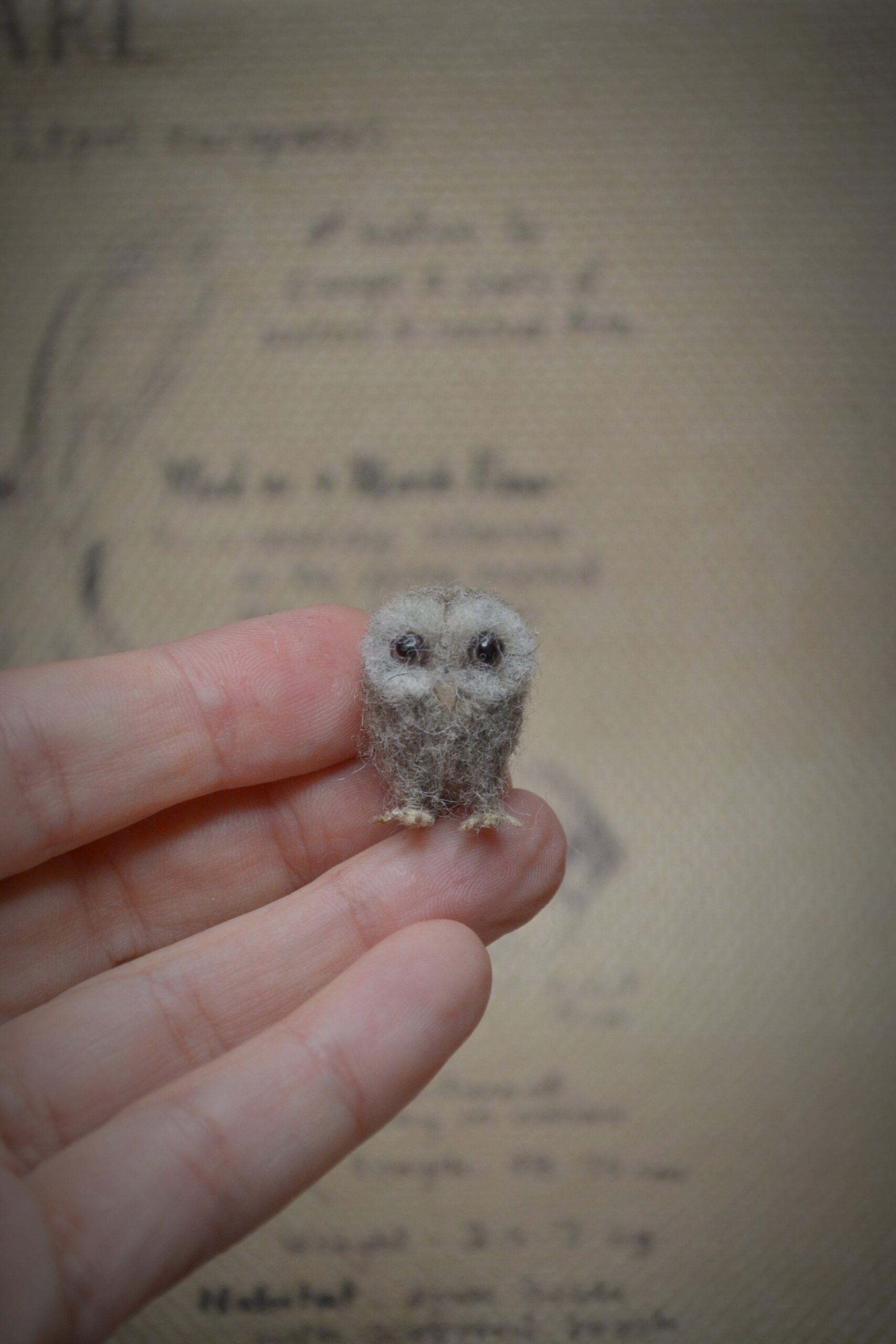 Owlet Needle Felted Miniature - Image 2