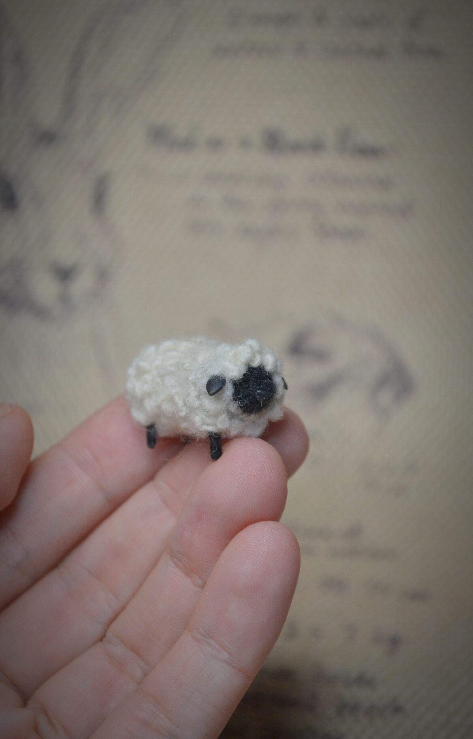 Needle Felted Lamb Miniature – Handmade Wool Sheep Figurine - Image 3
