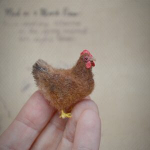 Needle felted Chicken miniature