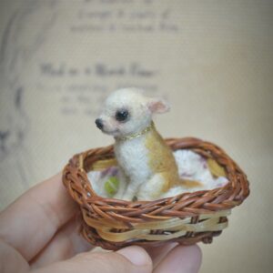 Needle felted miniture dog Chichuachua