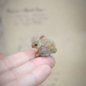 Tiny Fingertip Bunny – Miniature Art