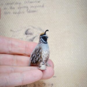 California Quail & Chick – Wildlife Miniature