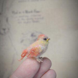 Baby Phoenix Miniature – Handmade Fantasy Bird